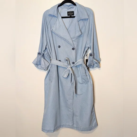Light Blue Trench Coat - Picture 6 of 6